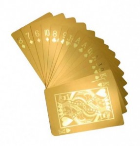 gold poker cards gift ide